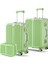 Joya Pc Policarbon 3'lü Valiz Seti (Kabin Orta ve Makyaj) Yeşil 2