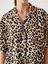 Yeni Sezon Leopar Desenli Keten Karışımlı Kadın Gömlek 3