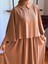 Açık Camel Pelerinli Elbise 5084 2