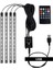 Araç Içi Aydınlatma Kumandalı 12 LED Ayak Altı LED Ambiyans Işığı Sese Duyarlı Kumandalı 4