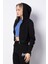 Kadın Cepsiz Kapüşonlu Fermuarlı Kısa Sweatshirt Hırka 2