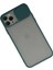 Bfs iPhone 11 Pro Kılıf Palm Buzlu Kamera Sürgülü Silikon - Yeşil 2