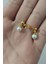 925 Ayar Gümüş Inci Küpe 6 mm Gold Renk 3