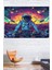 Uzayda Parti, Dj Astronot Duvar Örtüsü Duvar Halısı Wall Tapestry 1