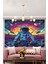 Uzayda Parti, Dj Astronot Duvar Örtüsü Duvar Halısı Wall Tapestry 2
