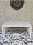 Beyaz Boyalı Içi Kareli Diktörtgen 100 cm x 40 cm Oturak Puf - Bench - Makyaj Oturağı - Oturak Krem Renk 100 x 40 Boyut/ebat 2