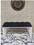 Beyaz Boyalı Içi Kareli Diktörtgen 100 cm x 40 cm Oturak Puf - Bench - Makyaj Oturağı - Oturak Siyah Renk 100 x 40 Boyut/ebat 2