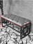 Beyaz Boyalı Içi Kareli Diktörtgen 100 cm x 40 cm Oturak Puf - Bench - Makyaj Oturağı - Oturak Siyah Renk 100 x 40 Boyut/ebat 5