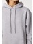 Kapüşonlu Oversize Şardonlu Örme Sweatshirt LEN0042 Gri Melanj 5