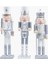 Beyaz&gümüş , Beyaz Stantlı Nutcracker 25 cm 2