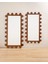 Doğal Ahşap Ceviz Renk Puzzle Boy Aynası - Kıvrımlı Ceviz Çerçeveli Doğal Ahşap Boy Aynası 3