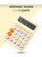 Sarı Renkli 12 Haneli 4 Fonksiyonlu Renkli Mekanik Hesap Makinesi Şirin Yuvarlak Tuşlu Ofis Masaüstü Hesap Makinesi 7