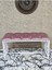 Beyaz Boyalı Içi Kareli Diktörtgen 100 cm x 40 cm Oturak Puf - Bench - Makyaj Oturağı - Oturak Pembe Renk 100 x 40 Boyut/ebat 2