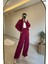 Kadın Fermuarlı Oversize Sweat ve Yüksek Bel Eşofman Takımı NM018 1