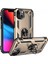 Bfs iPhone 13 Kılıf Sofya Yüzüklü Silikon Kapak - Gold 2