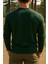 Erkek Mevsimlik Salaş Uzun Kol Yeşil Sweatshirt 2