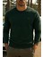 Erkek Mevsimlik Salaş Uzun Kol Yeşil Sweatshirt 4