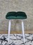 Kare Beyaz Boyalı Konik Ayaklı Tabure - Oturak - Bar Taburesi - Ayaklı Tabure Yeşil Renk 33 x 48 Boyut/ebat 2