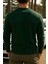 Erkek Mevsimlik Salaş Uzun Kol Yeşil Sweatshirt 5