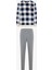 Ekoseli Erkek Oversize Gingham Jogger Pijama Takımı 1