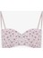 Bej Bloom Çiçek Desenli Dantelli Balenli Push Up Sütyen 1