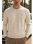 Erkek Mevsimlik Salaş Uzun Kol Krem Sweatshirt 4
