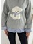 Garnili Ayıcık Nakışlı Sweatshirt 3