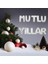 Yılbaşı Mutlu Yıllar Gümüş Folyo Balon (36-40 Cm) 1