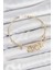 Pirinç Zirkon Taşlı ve Yıldız Model Gold Renk Charm Bileklik 1