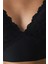 Siyah Brode Detaylı Balensiz Push Up Bralet 4