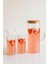 5 Parca Su ve Sürahi Seti (Bambu 1500 ml Sürahi , 2 x 400 ml Bardak , 2 x Cam Pipet) 1