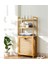 3 Organizer Raflı - Çek Aç Sepet Ahşap Bambu Kirli Çamaşır Sepet 40X30X130CM (4887) 1
