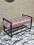 Siyah Boyalı Metal 80 cm Puf Bench - Antre Puf - Hol Bench - Puf - Oturak - Bench Pembe Renk 90 x 45 Boyut/ebat 1