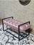 Siyah Boyalı Metal 80 cm Puf Bench - Antre Puf - Hol Bench - Puf - Oturak - Bench Pembe Renk 90 x 45 Boyut/ebat 4