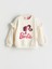 Yeni Sezon Bisiklet Yaka Barbie Nakışlı Kız Çocuk Sweatshirt 1