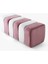 Yarmalı Bench Luna V-13 Pembe Beyaz 1