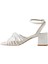 Kadın Topuklu Sandalet Kırık Beyaz 4