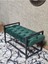 Siyah Boyalı Metal 80 cm Puf Bench - Antre Puf - Hol Bench - Puf - Oturak - Bench Yeşil Renk 90 x 45 Boyut/ebat 4