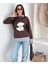 Garnili Ayıcık Nakışlı Sweatshirt 1