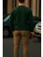 Erkek Comfort Fit Günlük Nakışlı Yeşil Sweatshirt 2
