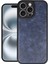 Bfs iPhone 16 Pro Max Kılıf Aras Deri Kapak - Lacivert 1