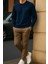 Erkek Comfort Fit Günlük Nakışlı Lacivert Sweatshirt 3