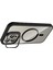 Bfs Apple iPhone 14 Pro Max Remim Lensli Magsafe Standlı Kapak - Siyah 3