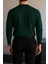 Erkek Uzun Kollu Kalın Salaş Rahat Yeşil Sweatshirt 2