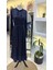 Cupro Ipek Elbise 38809 Lacivert 1