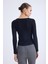 Önü Düğmeli Fitilli Uzun Kol Bluz 4
