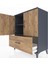 Hyperion Şifonyer 2 Raflı Tek Çekmeceli 2 Kapaklı 88X44X106 Antrasit-Çam 5