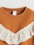 Yeni Sezon Bisiklet Yaka Fırfırlı Kız Çocuk Sweatshirt 3
