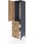 Hyperion Dolap Tek Raflı 3 Çekmeceli Tek Askılı 44X44X195 Antrasit-Çam 4