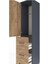 Hyperion Dolap Tek Raflı 3 Çekmeceli Tek Askılı 44X44X195 Antrasit-Çam 5